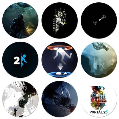 Portal 2 Icons Pins Διακοσμητικό σήμα Καρφίτσες Μεταλλικές κονκάρδες για διακόσμηση σακιδίων πλάτης 58mm