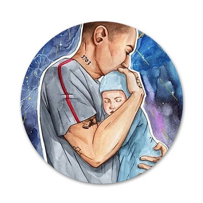 58 mm ruski reper Oxxxymiron Ikone Igle Dekoracija znački Broševi Metalne značke za dekoraciju ruksaka