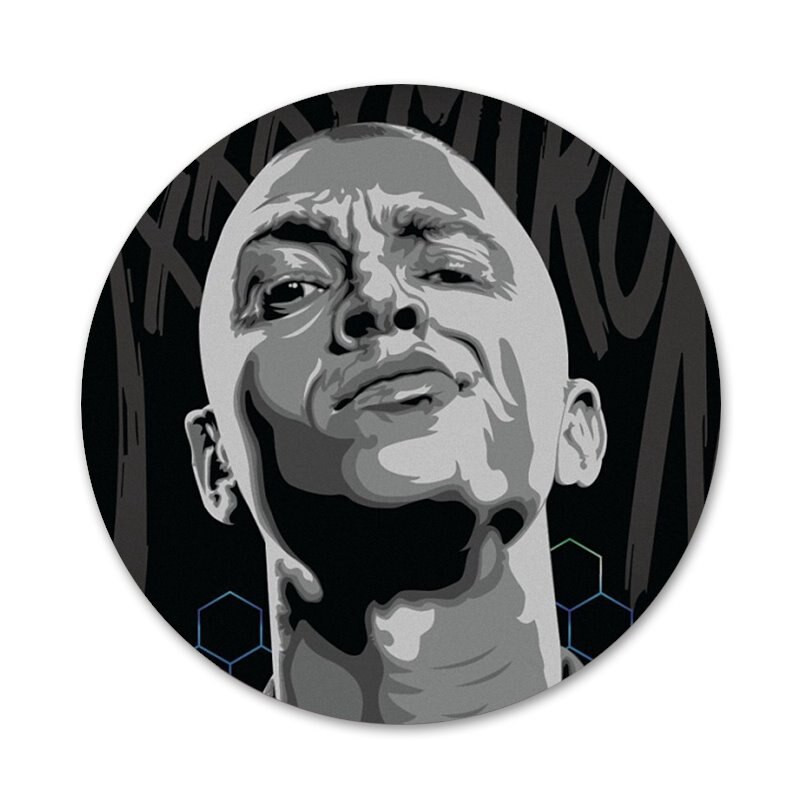 58 mm ruski reper Oxxxymiron Ikone Igle Dekoracija znački Broševi Metalne značke za dekoraciju ruksaka