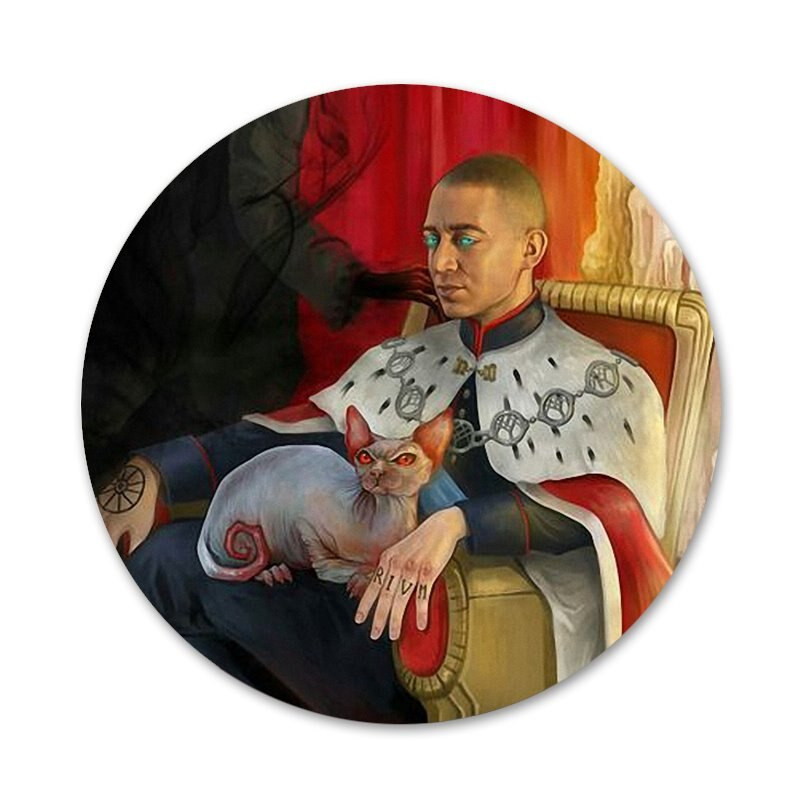 58 mm ruski reper Oxxxymiron Ikone Igle Dekoracija znački Broševi Metalne značke za dekoraciju ruksaka