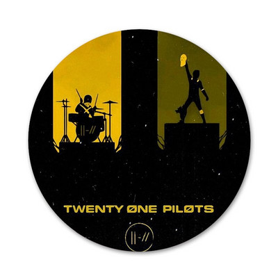 58 mm Twenty One Pilots Icons Pins Dekoracija znački Broševi Metalne značke za ukrašavanje ruksaka