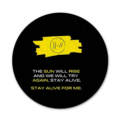 58 mm Twenty One Pilots Icons Pins Dekoracija znački Broševi Metalne značke za ukrašavanje ruksaka
