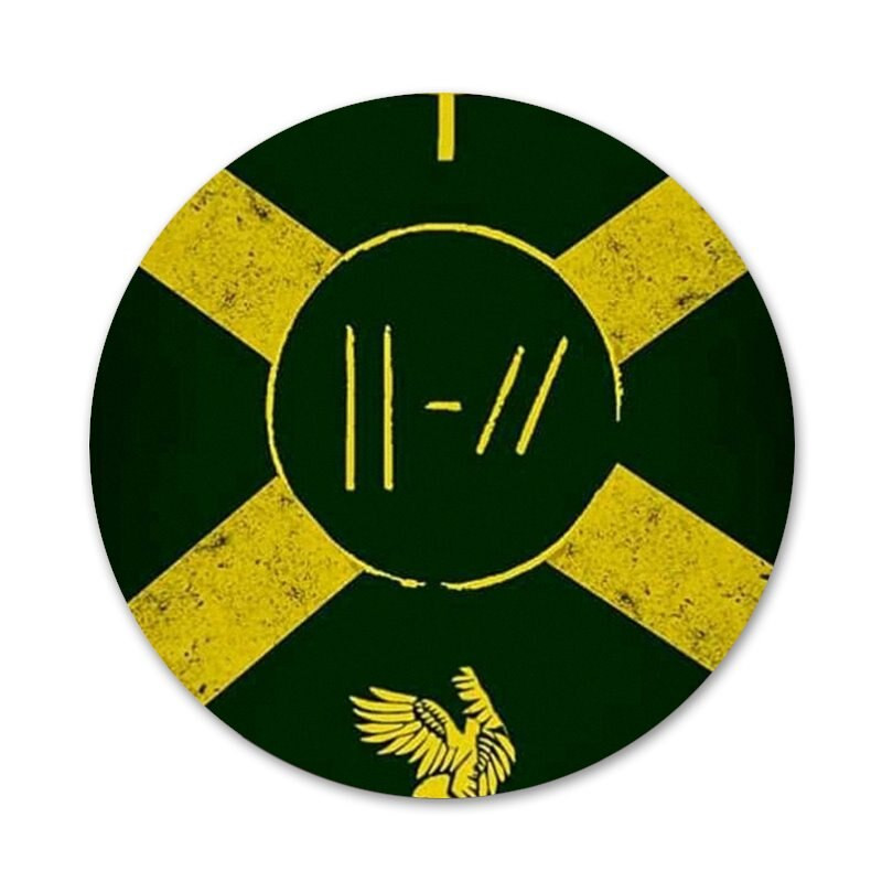 58 mm Twenty One Pilots Icons Pins Dekoracija znački Broševi Metalne značke za ukrašavanje ruksaka