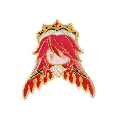 C1626 Anime Genshin Impact armas emailiga nööpnõel Prossid kott reväärinõelad Multifilmi märgid seljakotil Kaunistamine Ehted Aksessuaarid