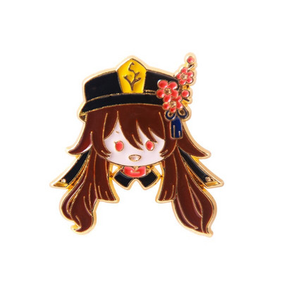 C1626 Anime Genshin Impact armas emailiga nööpnõel Prossid kott reväärinõelad Multifilmi märgid seljakotil Kaunistamine Ehted Aksessuaarid