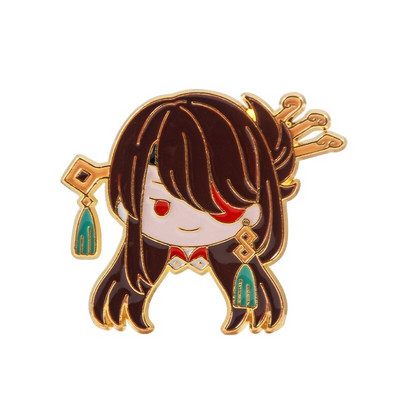 C1626 Anime Genshin Impact armas emailiga nööpnõel Prossid kott reväärinõelad Multifilmi märgid seljakotil Kaunistamine Ehted Aksessuaarid