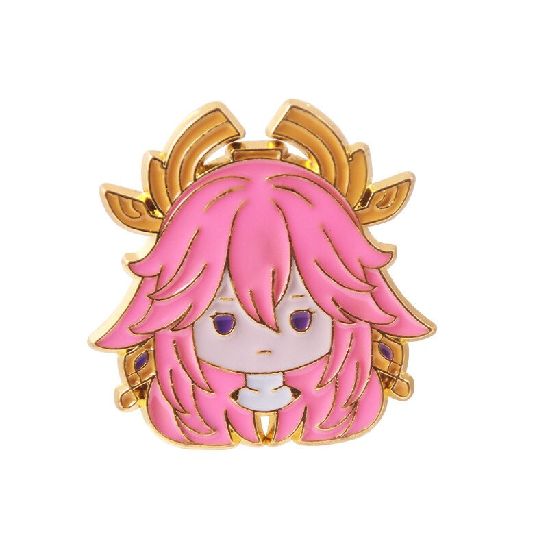 C1626 Anime Genshin Impact armas emailiga nööpnõel Prossid kott reväärinõelad Multifilmi märgid seljakotil Kaunistamine Ehted Aksessuaarid