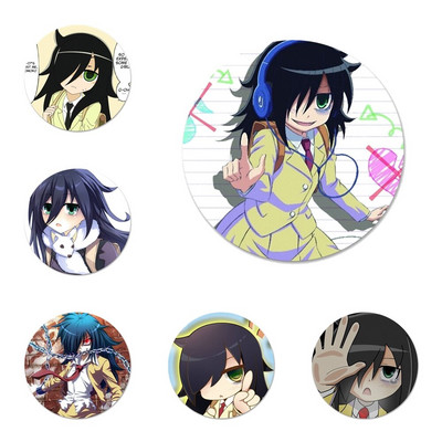 Watamote Japan anime Badge καρφίτσα Αξεσουάρ καρφίτσας για ρούχα Δώρο διακόσμηση σακιδίου πλάτης