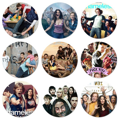 58mm Shameless Season Tv Pattern Icons Καρφίτσες Διακόσμηση σημάτων Καρφίτσες Μεταλλικές κονκάρδες για διακόσμηση σακιδίου πλάτης