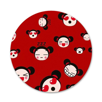 Papusa chinezeasca de desene animate pucca si garu Brosa Brosa Accesorii Pentru Imbracaminte Rucsac Decorat cadou