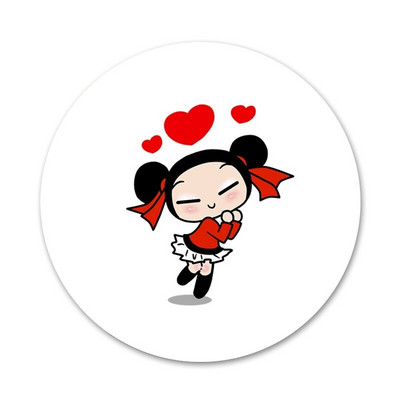 Papusa chinezeasca de desene animate pucca si garu Brosa Brosa Accesorii Pentru Imbracaminte Rucsac Decorat cadou