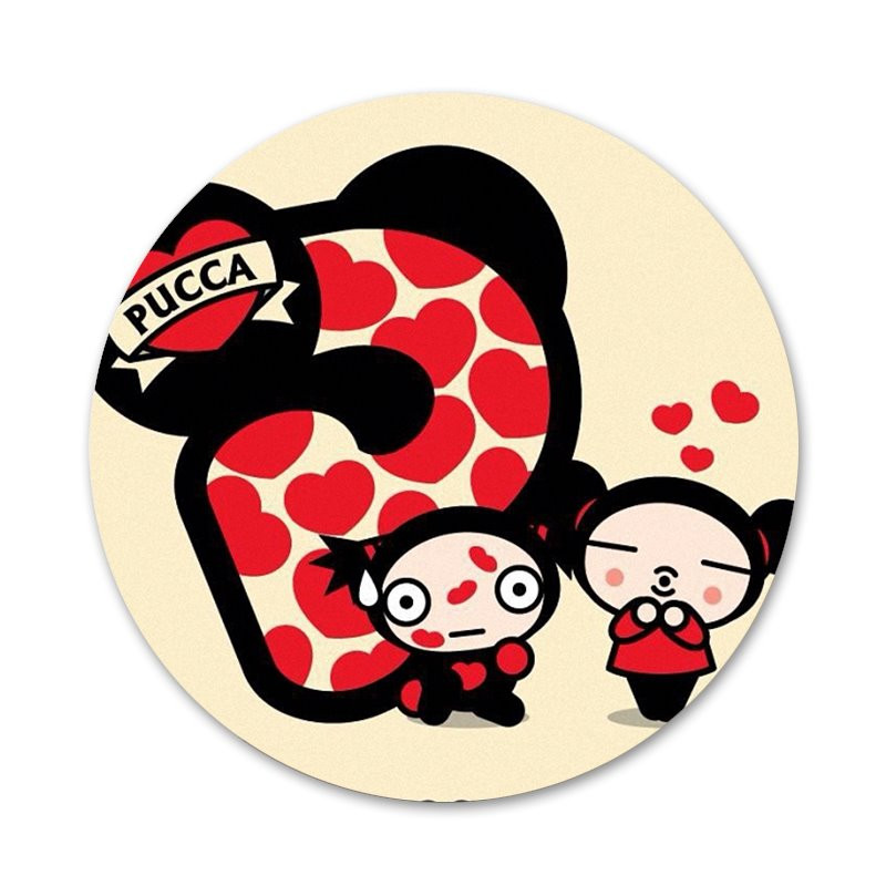 Papusa chinezeasca de desene animate pucca si garu Brosa Brosa Accesorii Pentru Imbracaminte Rucsac Decorat cadou