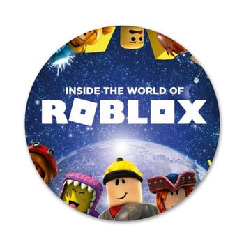 58 мм ИГРА ROBLOXES Луксозни уникални икони Щифтове Декорация на значки Брошки Метални значки за дрехи Декорация на раница