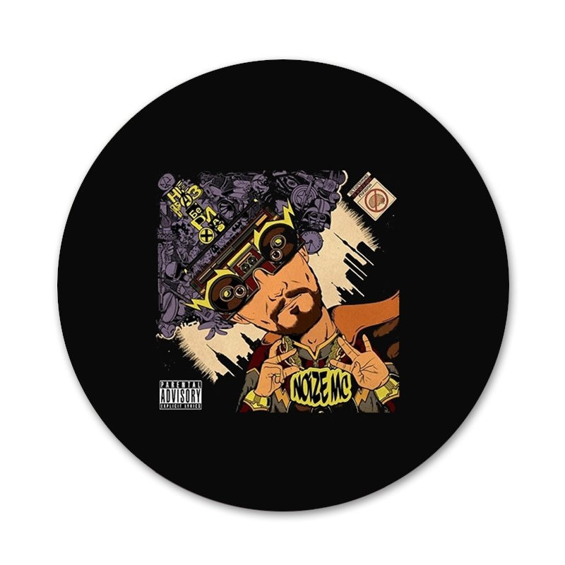 58 mm ruski reper Noize MC ikone igle značke ukras broševi metalne značke za ruksak ukras