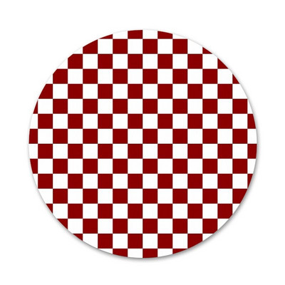 Καρό εικονίδια καρφίτσες Καρφίτσες Σήμα Διακόσμηση Καρφίτσες Μεταλλικές Κονκάρδες για Ρούχα Διακόσμηση σακιδίου πλάτης 58mm