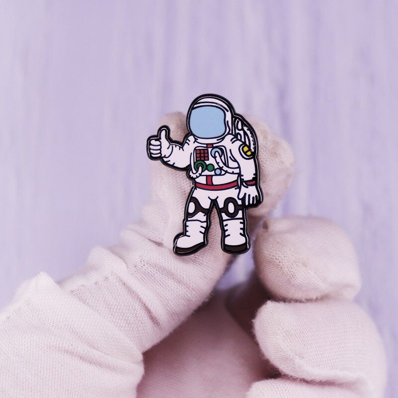C2133 Zbirka svemirskih putovanja Emajlirana igla Crtani astronaut broš Igla za rever Prilagođena značka Poklon za djecu