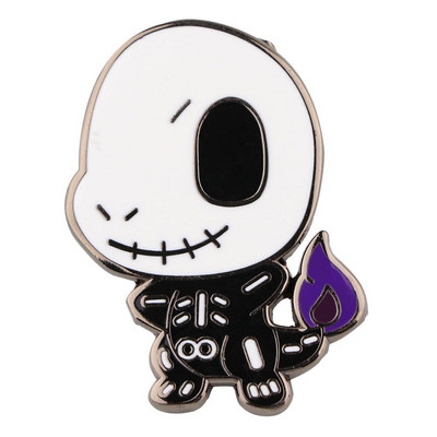 DB913 Skelett dinosauruse emailnõelad Horror Scream Metal Pross Pin Mehed Naiste Moeehted Kingitus Film Seljakott Reväärimärk