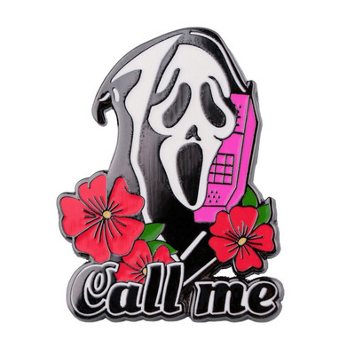 DB913 Skelett dinosauruse emailnõelad Horror Scream Metal Pross Pin Mehed Naiste Moeehted Kingitus Film Seljakott Reväärimärk