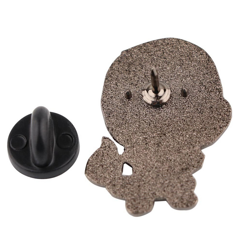 DB913 Skelett dinosauruse emailnõelad Horror Scream Metal Pross Pin Mehed Naiste Moeehted Kingitus Film Seljakott Reväärimärk