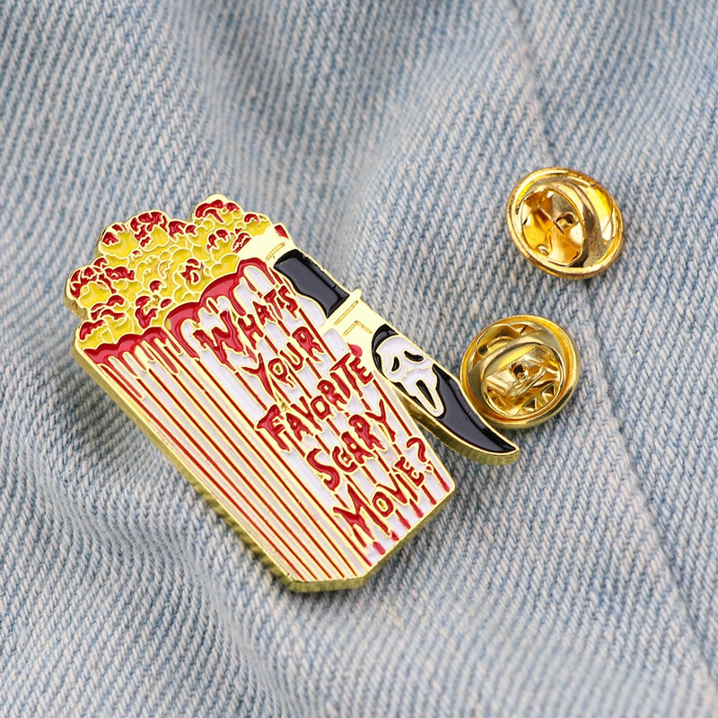 DB913 Skelett dinosauruse emailnõelad Horror Scream Metal Pross Pin Mehed Naiste Moeehted Kingitus Film Seljakott Reväärimärk