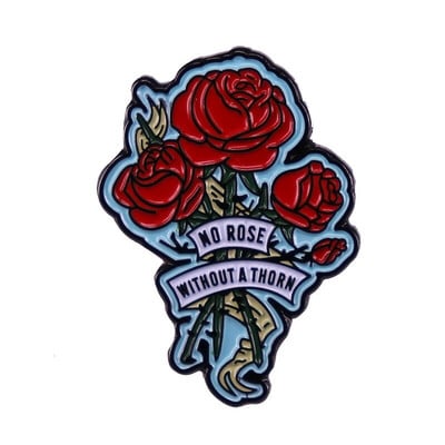 C1667 Rose Slatka značka za ruksak Dodaci za nakit Emajlirana igla Anime igle Anime značke za aktovke Novogodišnji poklon Broš za odjeću