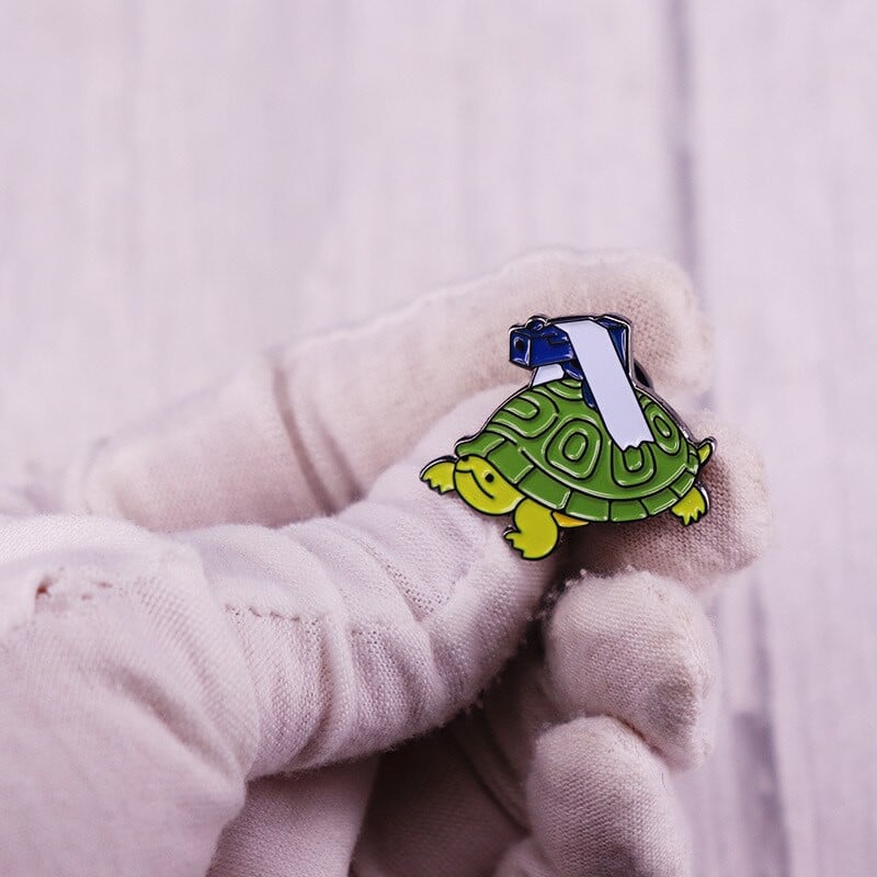 C2171 Broșă țestoasă Ace de rever Anime Cadou de Anul Nou Insigne pentru servietă Accesorii pentru rucsac Broșă pentru haine Lucru drăguț