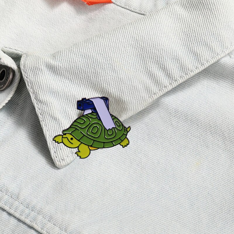 C2171 Broșă țestoasă Ace de rever Anime Cadou de Anul Nou Insigne pentru servietă Accesorii pentru rucsac Broșă pentru haine Lucru drăguț