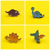 Crtani slatki broševi Značke na ruksaku Dinosaur značke za odjeću igle za ruksake Odjeća za revere Dodaci za značke