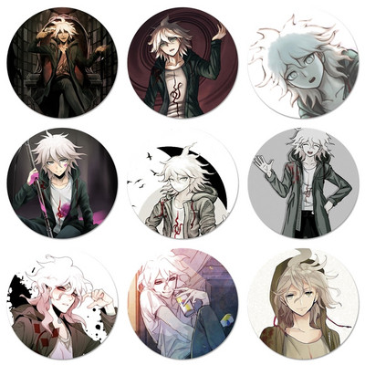 Makoto Nagito Komaeda Anime Icons Pins Διακοσμητικό σήμα Καρφίτσες Μεταλλικές κονκάρδες για ρούχα Διακόσμηση σακιδίου πλάτης 58mm