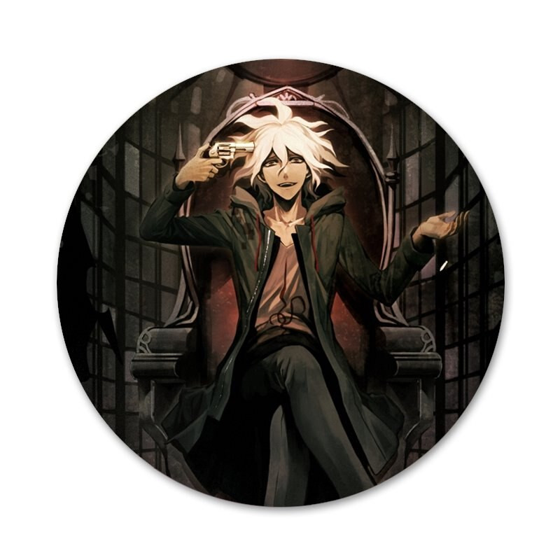 Makoto Nagito Komaeda Anime Ikone Igle Dekoracija znački Broševi Metalne značke za odjeću Dekoracija ruksaka 58 mm