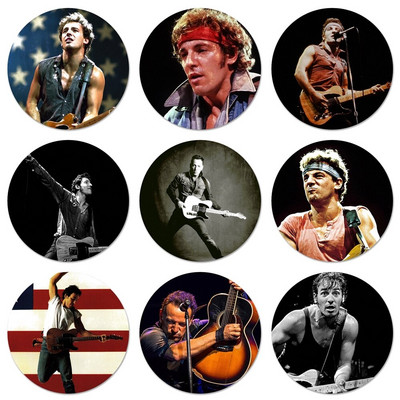 Bruce Springsteen Thunder Road Icons Pins Διακοσμητικό σήμα Καρφίτσες Μεταλλικές κονκάρδες για ρούχα Διακόσμηση σακιδίου πλάτης 58mm