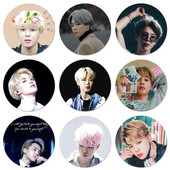 58 mm Jimin zgodne ikone, igle, broševi, broševi, metalne značke za ukrašavanje ruksaka