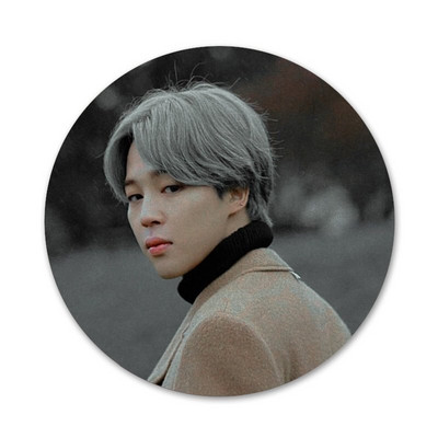 58 mm Jimin zgodne ikone, igle, broševi, broševi, metalne značke za ukrašavanje ruksaka