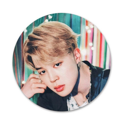 58 mm Jimin zgodne ikone, igle, broševi, broševi, metalne značke za ukrašavanje ruksaka