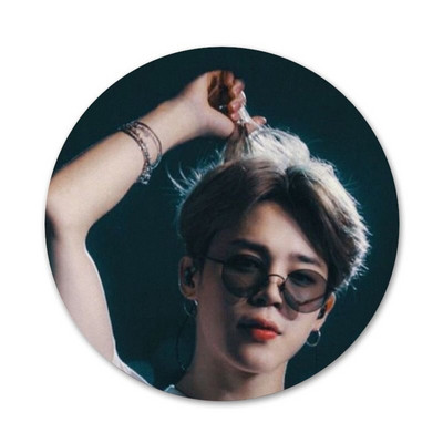 58 mm Jimin zgodne ikone, igle, broševi, broševi, metalne značke za ukrašavanje ruksaka