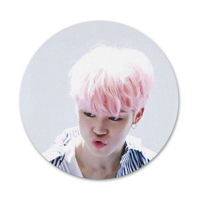 58 mm Jimin zgodne ikone, igle, broševi, broševi, metalne značke za ukrašavanje ruksaka