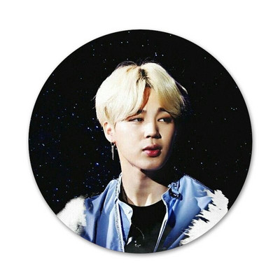 58 mm Jimin zgodne ikone, igle, broševi, broševi, metalne značke za ukrašavanje ruksaka