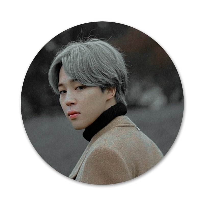 58 mm Jimin zgodne ikone, igle, broševi, broševi, metalne značke za ukrašavanje ruksaka