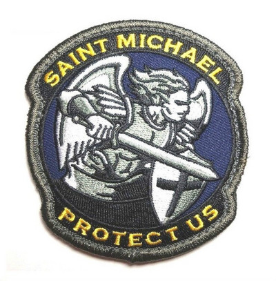 Seljakoti rõivad Aksessuaarid PROTECT US SAINT MICHAEL Military taktikalised plaastrid märk 3D tikitud riidest käepael