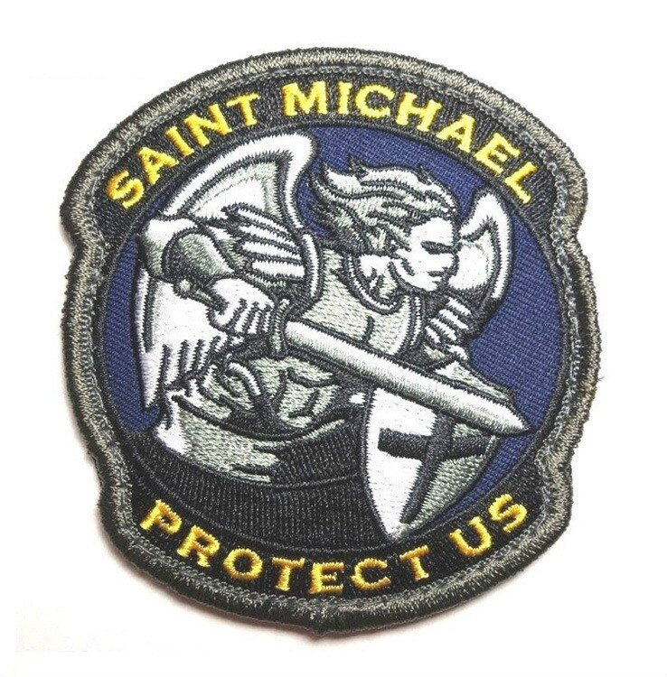 Seljakoti rõivad Aksessuaarid PROTECT US SAINT MICHAEL Military taktikalised plaastrid märk 3D tikitud riidest käepael