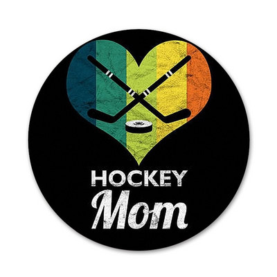 Παγοδρόμιο χόκεϊ επί πάγου Αθλητισμός Mom Pained Badge καρφίτσα καρφίτσα Αξεσουάρ για ρούχα Δώρο διακόσμηση σακίδιο πλάτης