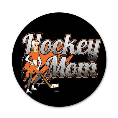 Παγοδρόμιο χόκεϊ επί πάγου Αθλητισμός Mom Pained Badge καρφίτσα καρφίτσα Αξεσουάρ για ρούχα Δώρο διακόσμηση σακίδιο πλάτης