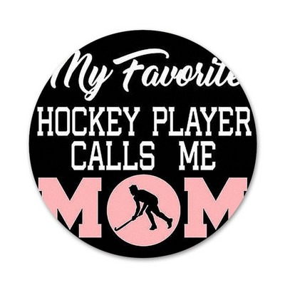 Παγοδρόμιο χόκεϊ επί πάγου Αθλητισμός Mom Pained Badge καρφίτσα καρφίτσα Αξεσουάρ για ρούχα Δώρο διακόσμηση σακίδιο πλάτης
