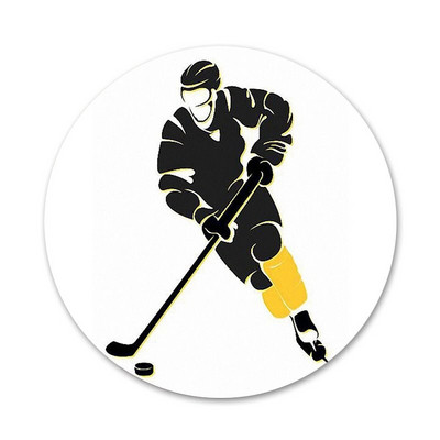 Παγοδρόμιο χόκεϊ επί πάγου Αθλητισμός Mom Pained Badge καρφίτσα καρφίτσα Αξεσουάρ για ρούχα Δώρο διακόσμηση σακίδιο πλάτης