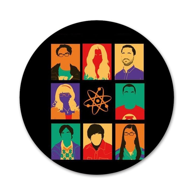 The Big Bang Theory crna značka broš igla dodaci za odjeću ruksak ukras dar 58 mm