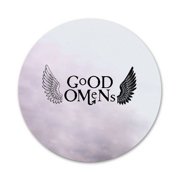 58 mm Good Omen Badge Brooch Pin Аксесоари за дрехи Подарък за украса на раница