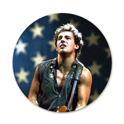 Bruce Springsteen Icons Pins Διακοσμητικό σήμα Καρφίτσες μεταλλικές κονκάρδες για διακόσμηση σακιδίου πλάτης 58mm