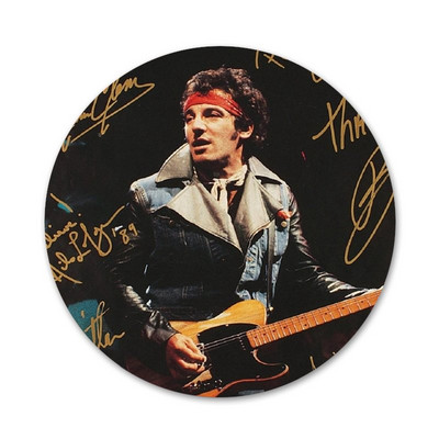 Bruce Springsteen Icons Pins Διακοσμητικό σήμα Καρφίτσες μεταλλικές κονκάρδες για διακόσμηση σακιδίου πλάτης 58mm