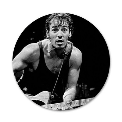 Bruce Springsteen Icons Pins Διακοσμητικό σήμα Καρφίτσες μεταλλικές κονκάρδες για διακόσμηση σακιδίου πλάτης 58mm