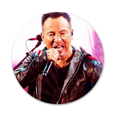Bruce Springsteen Icons Pins Διακοσμητικό σήμα Καρφίτσες μεταλλικές κονκάρδες για διακόσμηση σακιδίου πλάτης 58mm